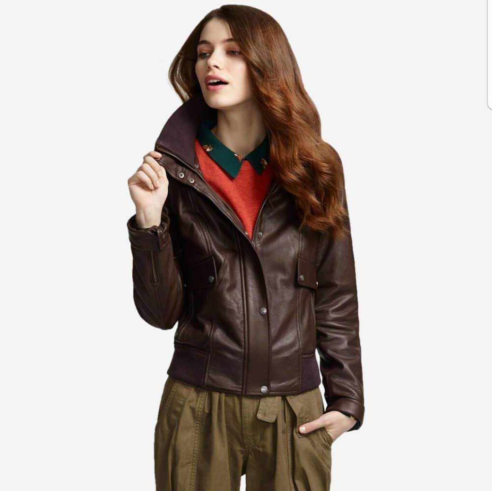 ColeHaan Grainy Lamb Jacket color coffee size S